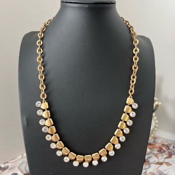 J. Crew Jewelry - J. Crew Gold Tone & Rhinestone Necklace 20” B19